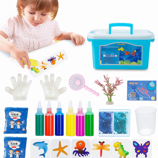 🌊 Handmade Water Elf Set – Magic 3D Water Toys Kit Ocean Theme | DIY Gel Mold Kit for Kids & Parents