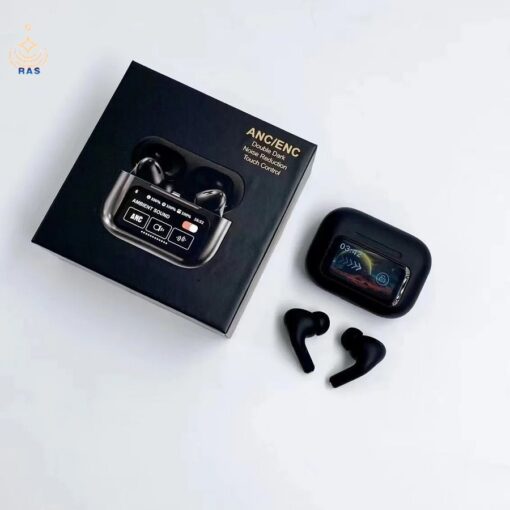 🎧 A9 Pro LCD Display AirPods White & Black Color Available - Image 4