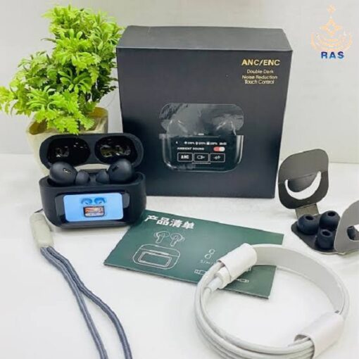 🎧 A9 Pro LCD Display AirPods White & Black Color Available - Image 2