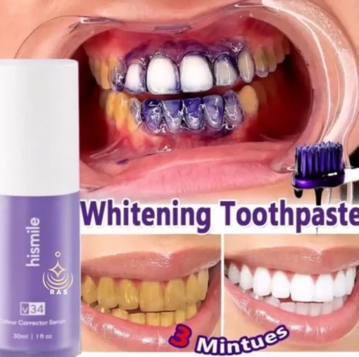 Hismile V34 Teeth Whitening Serum+2 Mini Toothbrushes - Image 7