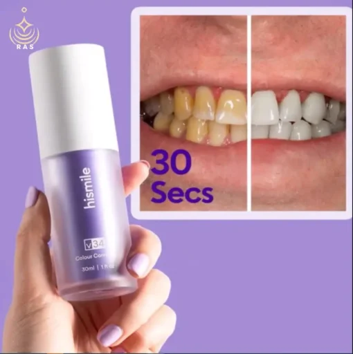 Hismile V34 Teeth Whitening Serum+2 Mini Toothbrushes - Image 3