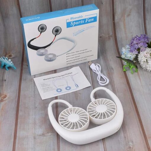 Rechargeable Neck Fan – Stay Cool, Hands-Free! 💨 Beat the heat anywhere with this stylish, - Image 3