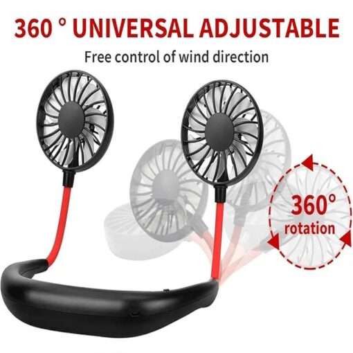 Rechargeable Neck Fan – Stay Cool, Hands-Free! 💨 Beat the heat anywhere with this stylish,