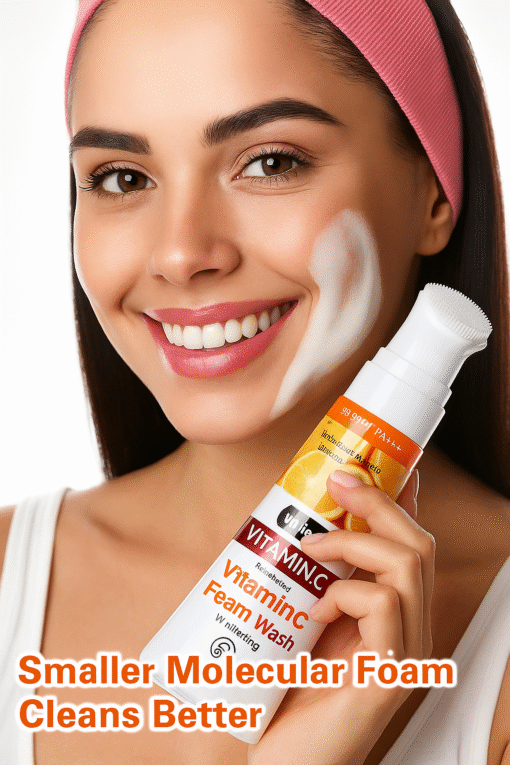 Vitamin C Foam Face Wash – Anti-Freckles, Deep Cleansing, Blackhead Remover | 100g | Free Delivery