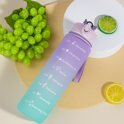💧 3 Pcs Motivational Sports Water Bottles Colorful Time Marker Frosted Bottles 📦 Set of 3 Bottles (Random Colors) - Image 3