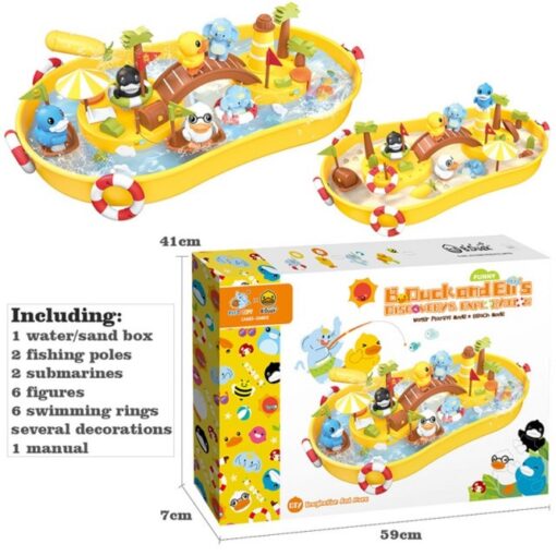 Discovery & Exploration Water Park & Beach Playset for Kids Multicolor, Battery Operated, Fun Fishing & Bath Game - Image 7