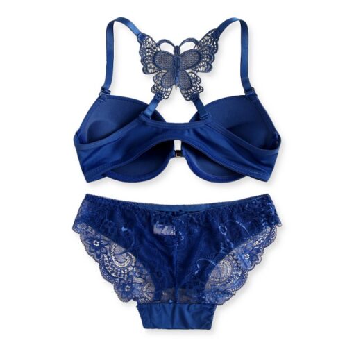 Elegant Butterfly Back Push-Up Bra & Panty Set – Front Closure, Comfortable Everyday Lingerie - Image 24