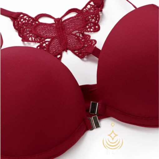 Elegant Butterfly Back Push-Up Bra & Panty Set – Front Closure, Comfortable Everyday Lingerie - Image 10