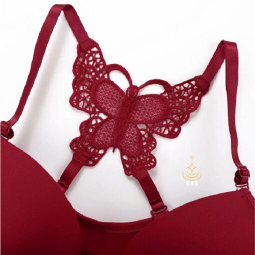 Elegant Butterfly Back Push-Up Bra & Panty Set – Front Closure, Comfortable Everyday Lingerie - Image 16