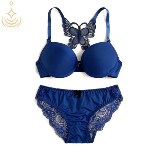 Elegant Butterfly Back Push-Up Bra & Panty Set – Front Closure, Comfortable Everyday Lingerie - Image 4
