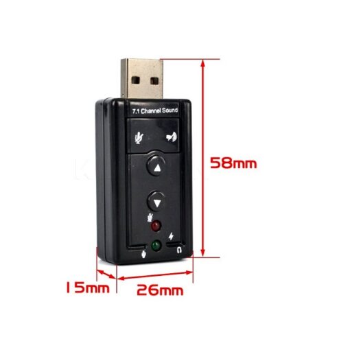 Pack of 3 USB 7.1 CH External Sound Card Adapters – 3D Audio with 3.5mm Jack - Image 5