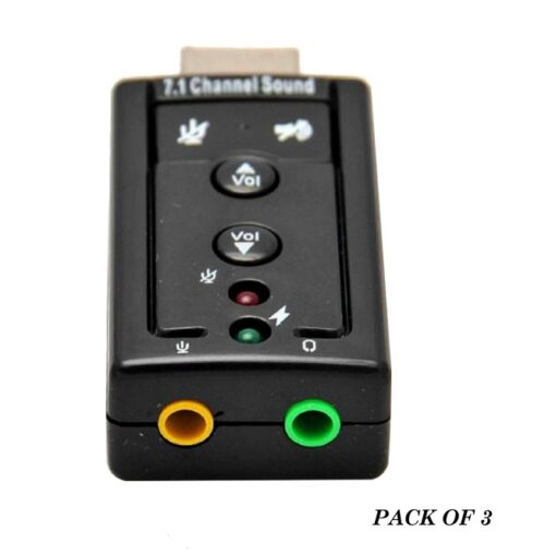 Pack of 3 USB 7.1 CH External Sound Card Adapters – 3D Audio with 3.5mm Jack - Image 6