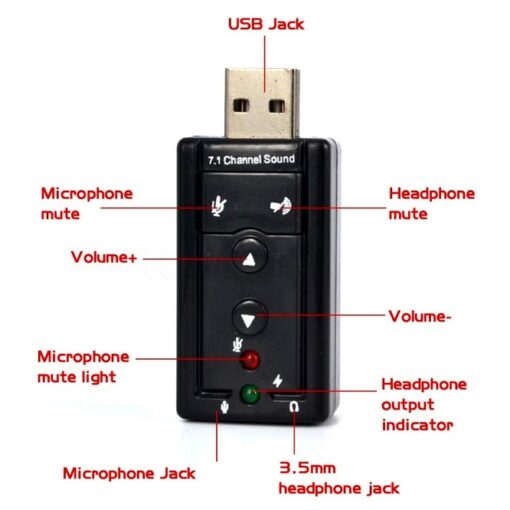 Pack of 3 USB 7.1 CH External Sound Card Adapters – 3D Audio with 3.5mm Jack - Image 9