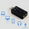 Pack of 3 USB 7.1 CH External Sound Card Adapters – 3D Audio with 3.5mm Jack