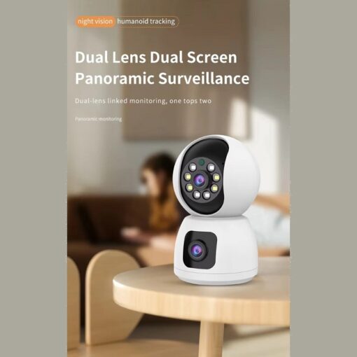 🛡️ Smart 4K 8MP Indoor WiFi Security Camera With Dual Lenses, Night Vision & Two-Way Audio - Image 7