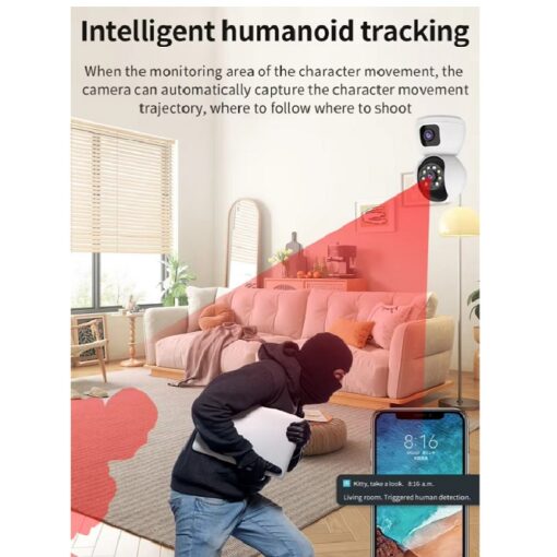 🛡️ Smart 4K 8MP Indoor WiFi Security Camera With Dual Lenses, Night Vision & Two-Way Audio - Image 14