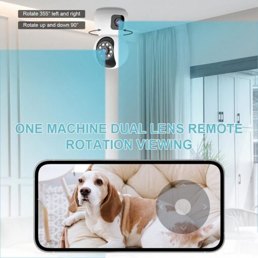 🛡️ Smart 4K 8MP Indoor WiFi Security Camera With Dual Lenses, Night Vision & Two-Way Audio - Image 4