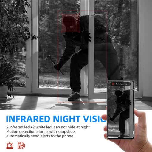 V380 Full HD 1080P Wireless PTZ IP Bulb Camera with Night Vision, Wide Angle, and Two-Way Audio - Image 10
