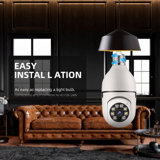 V380 Full HD 1080P Wireless PTZ IP Bulb Camera with Night Vision, Wide Angle, and Two-Way Audio - Image 5