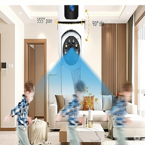 Wireless 360° PTZ Smart Bulb Camera – 4MP Dual Lens | 1080P HD | Night Vision | Two-Way Audio | IP WiFi Surveillance - Image 8