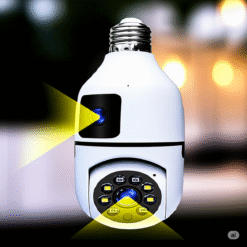 Wireless 360° PTZ Smart Bulb Camera – 4MP Dual Lens | 1080P HD | Night Vision | Two-Way Audio | IP WiFi Surveillance