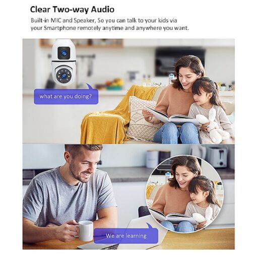 Wireless 360° PTZ Smart Bulb Camera – 4MP Dual Lens | 1080P HD | Night Vision | Two-Way Audio | IP WiFi Surveillance - Image 15