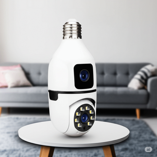 Wireless 360° PTZ Smart Bulb Camera – 4MP Dual Lens | 1080P HD | Night Vision | Two-Way Audio | IP WiFi Surveillance - Image 7