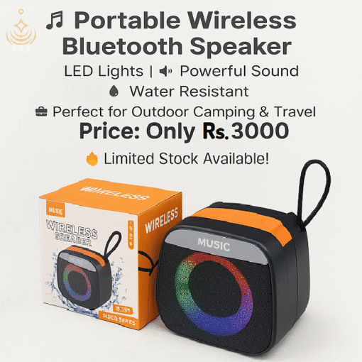 Portable Mini Bluetooth Speaker with LED Lights, Rechargeable & Wireless - Image 11
