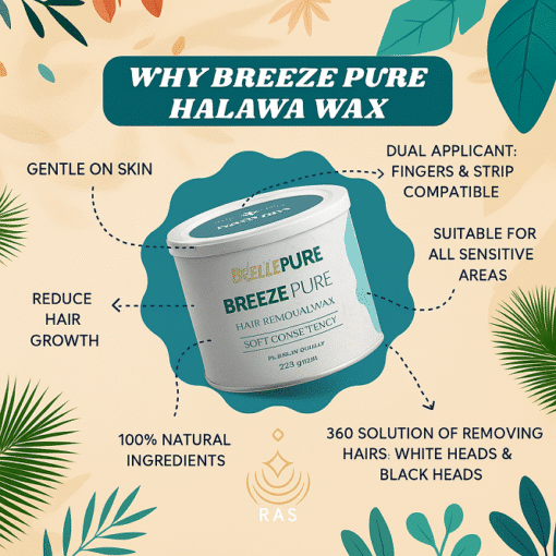 Breeze Pure Organic Halawa Finger Wax – 225g | Natural Hair Removal - Image 8