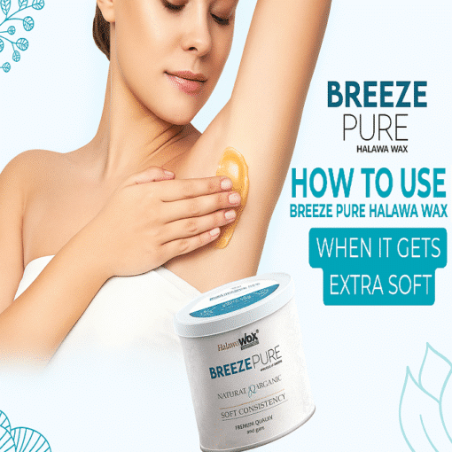 Halawa Finger Wax, Organic Wax, Breeze Pure Wax, Natural Hair Removal, Hair Removal Wax, Soft Wax for Women, Skin Friendly Wax, Halawa Wax 225g,