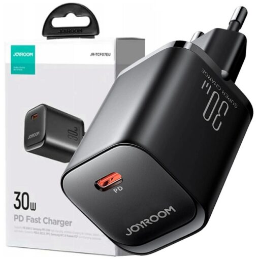 Joyroom JR-TCF07EU 30W PD Super Fast USB-C Charger-Compact, Durable & Travel-Friendly