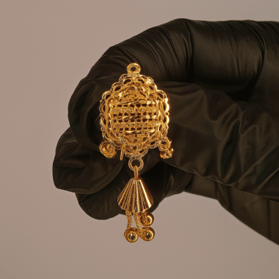 Luxurious Gold Plated Bridal Earrings – Antique Traditional Design for Women & Girls