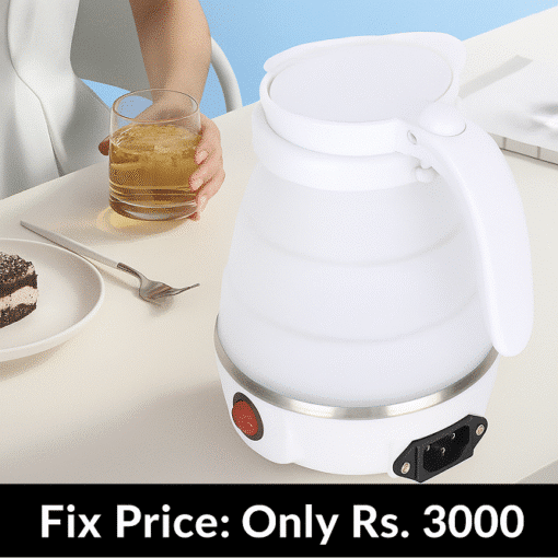 Fast-Boiling Portable Electric Travel Kettle-Foldable & Collapsible Silicone Bottle-Random Color 600ml - Image 3