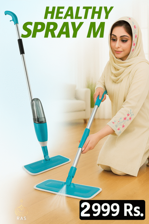 Healthy Spray Mop with Microfiber Cloth - Easy-to-Use Floor Cleaner Spray Mop & Refill Bottle  Product Description: - Image 3