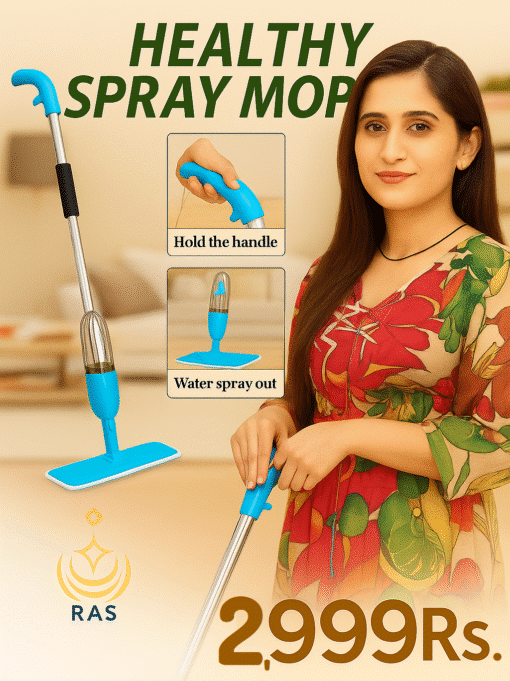 Healthy Spray Mop with Microfiber Cloth - Easy-to-Use Floor Cleaner Spray Mop & Refill Bottle  Product Description: - Image 5