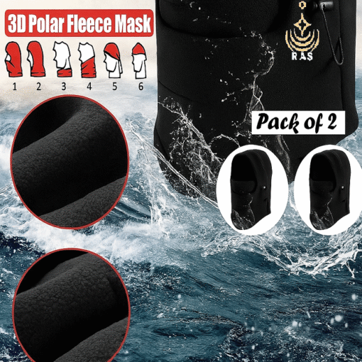 Pack of 2 - 6-in-1 Unisex Winter Fleece Thermal Balaclava–Neck Warmer, Ski Snood & Hood - Image 12