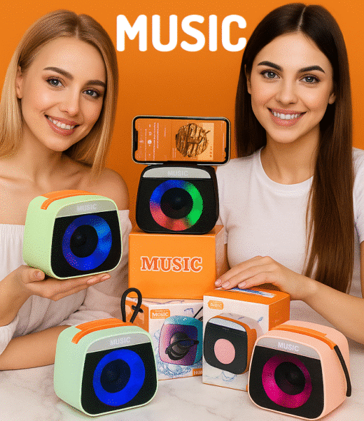 Portable Mini Bluetooth Speaker with LED Lights, Rechargeable & Wireless - Image 5