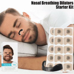Sleep-co Magnetic Nose Strips – Nasal Dilator Starter Kit | Breath-In Magnetic Nose Clips (15 Strips)