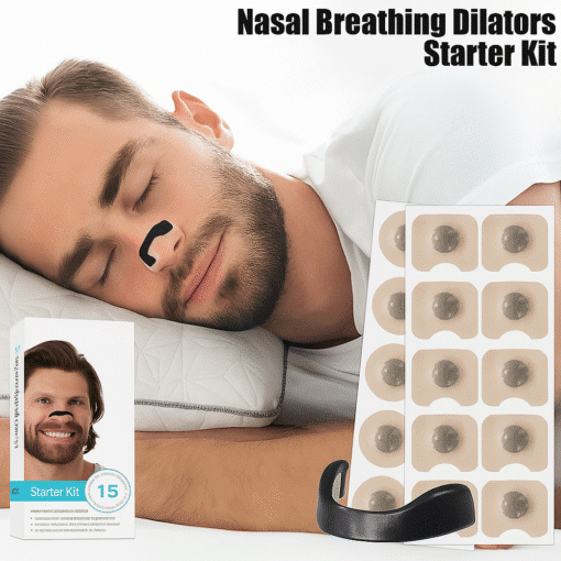 Sleep-co Magnetic Nose Strips – Nasal Dilator Starter Kit | Breath-In Magnetic Nose Clips (15 Strips)