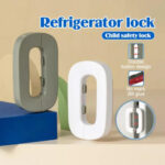 DIRBAK Baby Fridge Lock – Child Safety Adhesive Latch for Refrigerator, Cabinets & Drawers
