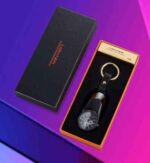 Luxury 4-in-1 Compass Watch Keychain with Arc Lighter & LED Flashlight - Image 4