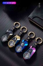 Luxury 4-in-1 Compass Watch Keychain with Arc Lighter & LED Flashlight - Image 7