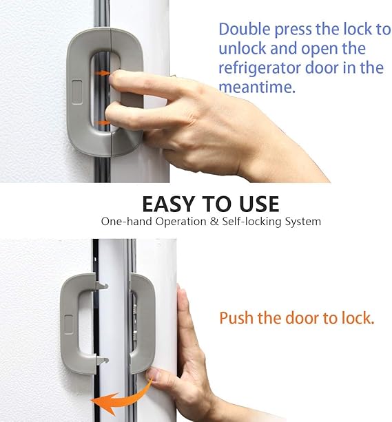 DIRBAK Baby Fridge Lock – Child Safety Adhesive Latch for Refrigerator, Cabinets & Drawers - Image 6