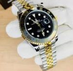 Men’s Luxury GMT Style Watch – Black & Green Bezel, Stainless Steel, Quartz (40–41mm) - Image 5